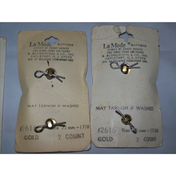 Vintage Buttons Metal Italy LaMode More -091007 - Picture 3 of 6